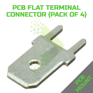 4.8mm or 6.3mm PCB Flat Terminal Connector (pack of 4)