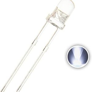 3mm Clear-White LED (Pack of 5)
