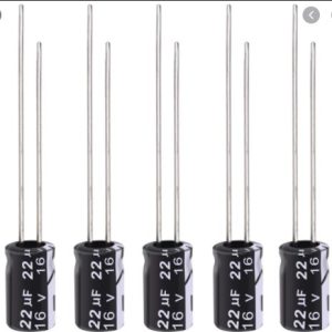 22uF 16V Electrolytic Capacitor (pack of 5)
