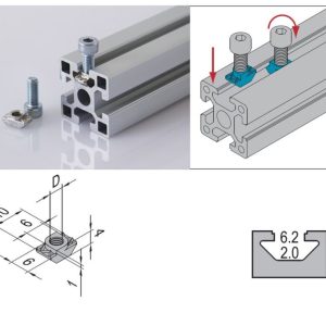 M5 T-NUT for 20mm V-Slot profile (pack of 10)