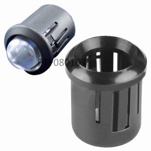 LED Clip Holder Black Plastic 5mm (Pack of 2)