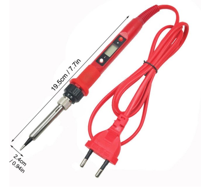 80W 220V Adjustable Temperature LCD Digital Soldering Iron