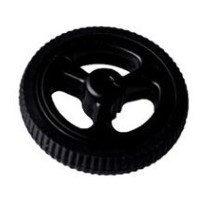 34mm Rubber Wheel (Fits N20 Motor Shaft) (Black or white rims) (Pack of 2)
