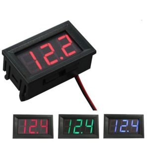 2-Wire LED Volt meter/Tester 4.5V.....30V — Color: Blue