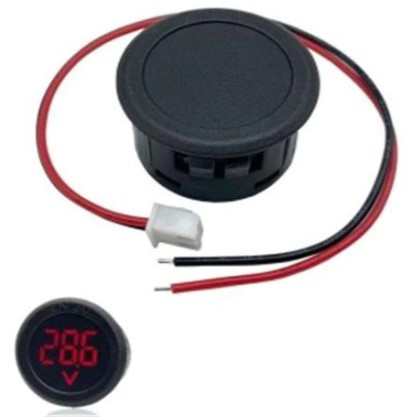 DC 4-100V Round GREEN LED Digital Display Voltmeter - Image 2