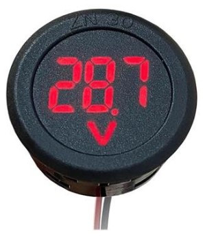 DC 4-100V Round GREEN LED Digital Display Voltmeter