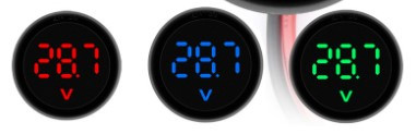 DC 4-100V Round GREEN LED Digital Display Voltmeter - Image 5