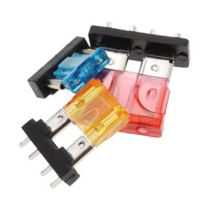 PCB-mounted clip-in car 10A fuse mini size