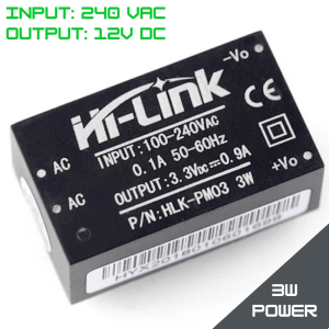 220V to 12V 3W AC to DC Power Supply Brick