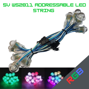 WS2811 NeoPixel 18mm Pod String (15pcs)