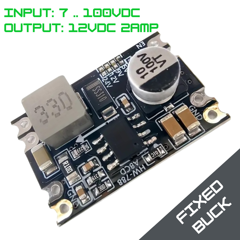 DC-DC Buck Regulator 7-100V to 12V 2A