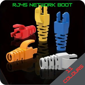 RJ45 Ethernet Network Cable Strain Relief Boot — Color: Yellow