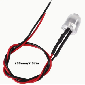10mm 12V LEDs Pre-Connected RED (pack of 2)