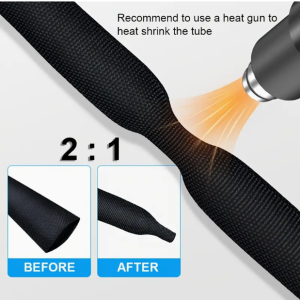 2:1 Heat-Shrinkable Braided Sleeving, 10mm diam. (per meter)