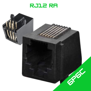 RJ12 Right Angle PCB Connector (6P6C)