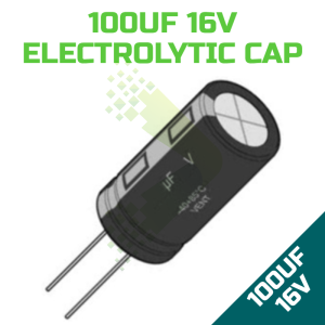 100uF 16V Electrolytic Capacitor (Pack of 5)